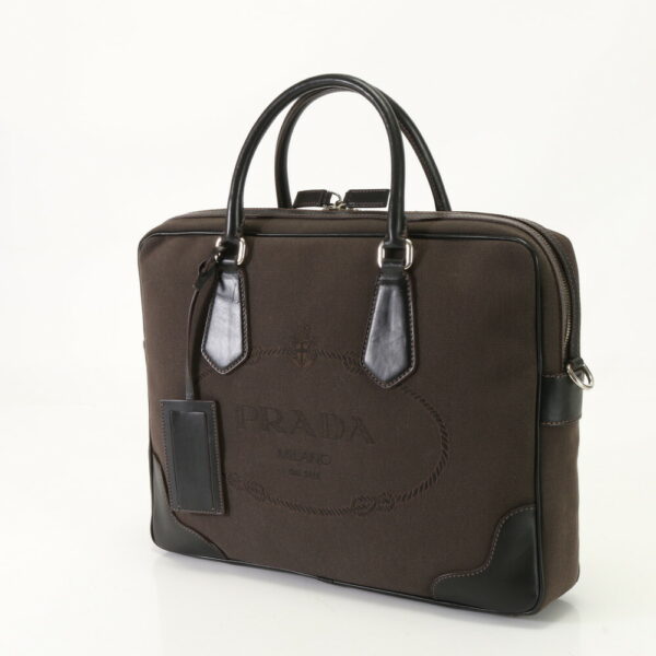 img 01701569 Prada Leather Big Logo Business Bag