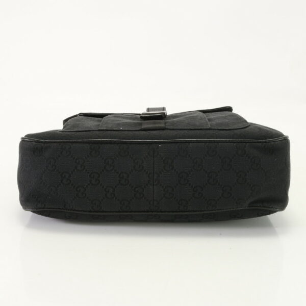 img 01710113 Gucci GG Leather Shoulder Bag Black