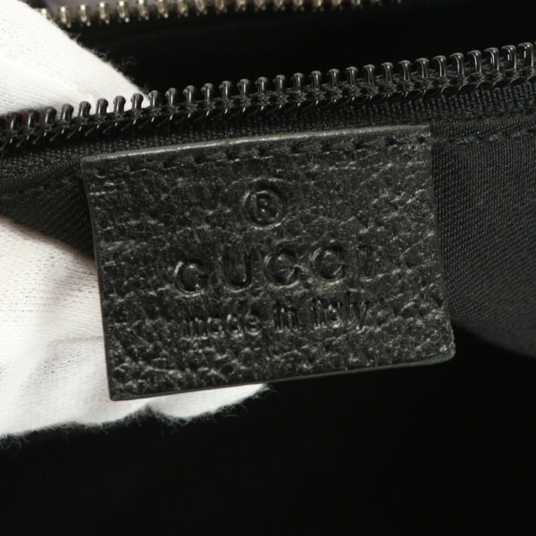 img 01710120 Gucci GG Leather Shoulder Bag Black