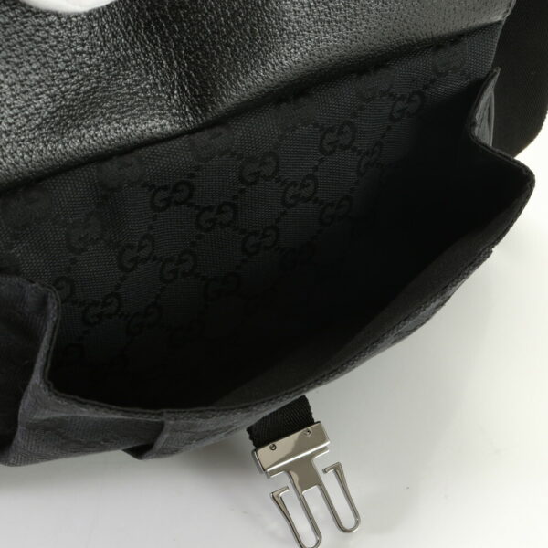 img 01710122 Gucci GG Leather Shoulder Bag Black