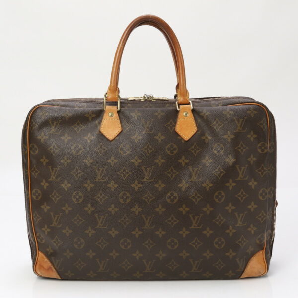 img 01726597 Louis Vuitton Monogram Porte Document Voyage Leather Tote Bag Brown