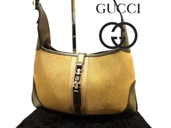 imgrc0082245512 Gucci Jackie Line Bicolor Leather Switching One Shoulder Bag