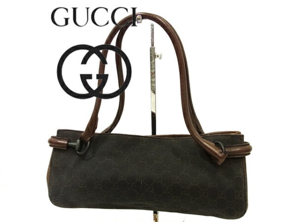 imgrc0082615883 Gucci GG Leather Switching Shoulder Bag Brown