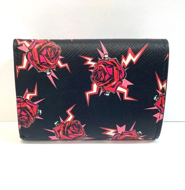 imgrc0082650487 Prada Tri fold Compact Wallet Saffiano Leather Rose Print