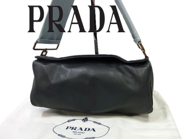 imgrc0083560596 Prada Leather Shoulder Bag With G Card