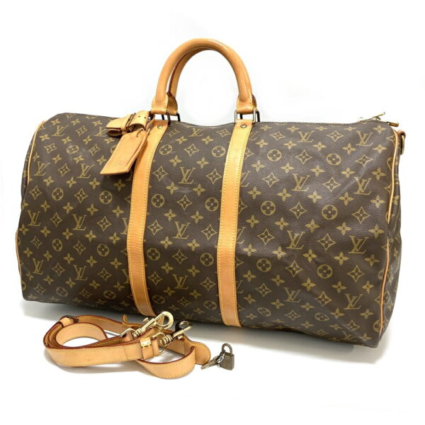 imgrc0099095593 Louis Vuitton Keepall Bandouliere 55 Monogram Bag Brown