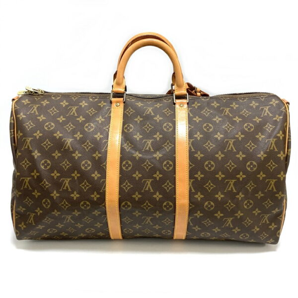 imgrc0099095595 Louis Vuitton Keepall Bandouliere 55 Monogram Bag Brown