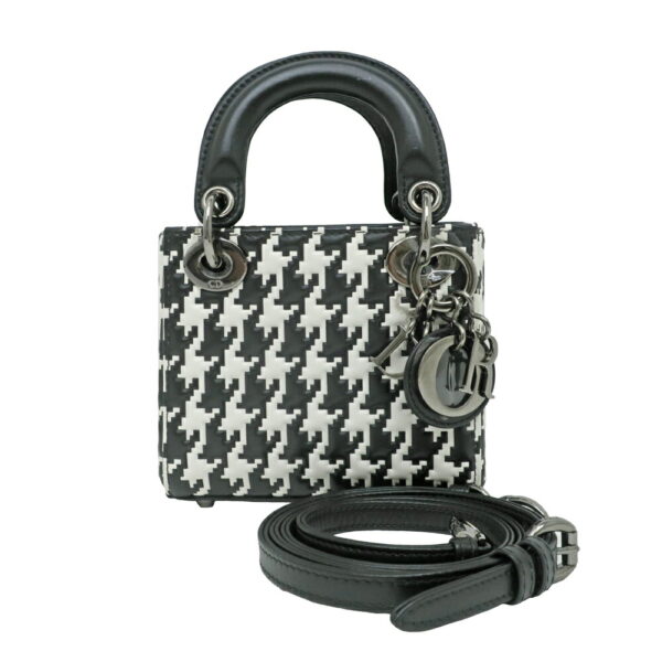 m2409 06 803116mr Dior Lady Dior Handbag Micro Houndstooth Pattern