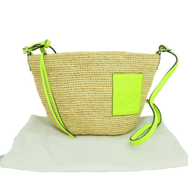 m2409 06 803721mr 09 Loewe Raffia Shoulder Bag Yellow