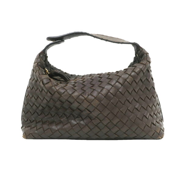 m2410 06 803950mr Bottega Veneta One Shoulder Mini Handbag Intrecciato Brown