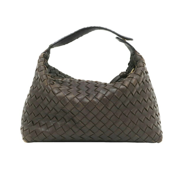 m2410 06 803950mr 01 Bottega Veneta One Shoulder Mini Handbag Intrecciato Brown