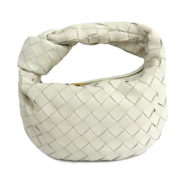 n2409 06 302540mi Bottega Veneta Jodi Mini Handbag Intrecciato White