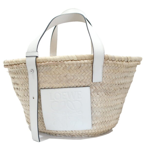 s2407 06 504836mk Loewe Basket Bag Medium Natural White