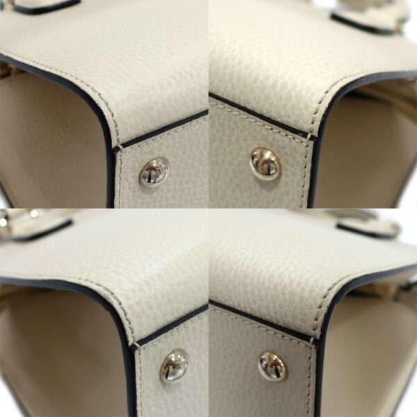 s2409 06 506036ko 04 Gucci Soho Interlocking G 2Way Bag Leather White