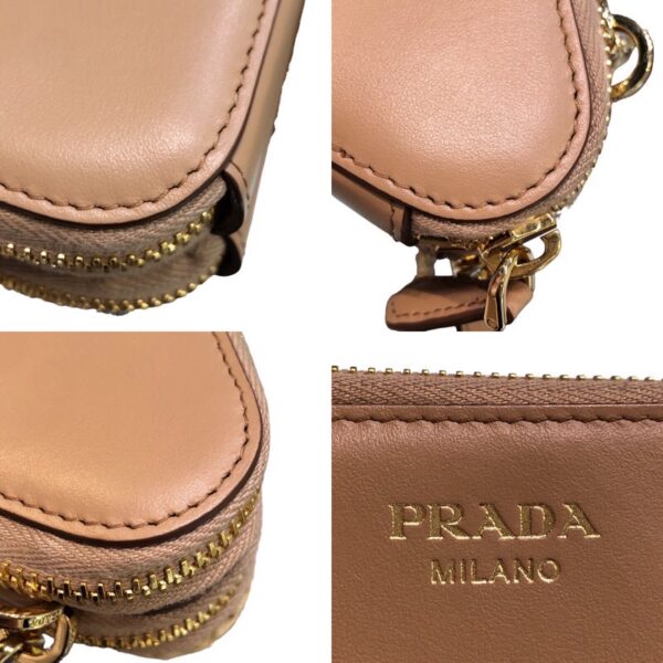 s 10117248 0 Prada Triangle Shoulder Bag Raffia Leather Natural