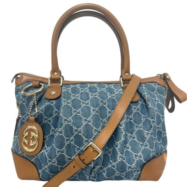 s 3383350 0 Gucci Sookie Diamante Handbag Denim Blue