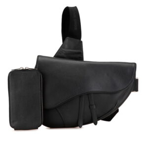 Dior Saddle Bag Body Bag Leather Black