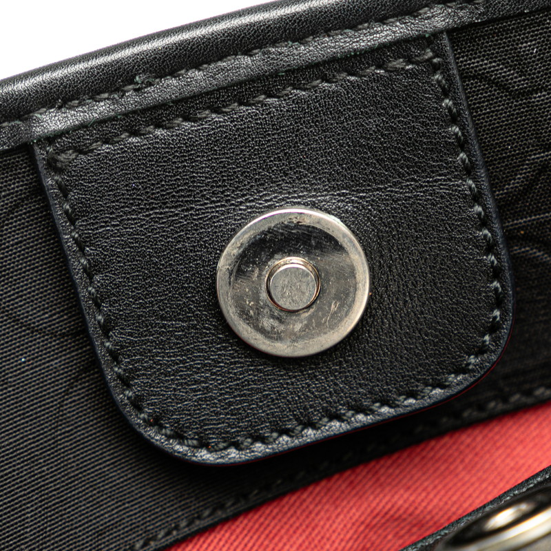 Salvatore Ferragamo Gancini Tote Bag Canvas Leather Black - Image 5