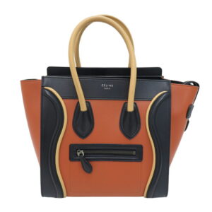 Celine Luggage Micro Shopper Orange