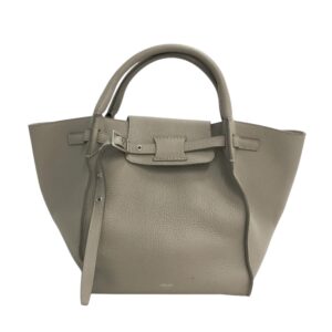 Celine Big Bag Small 2way Leather Handbag Beige