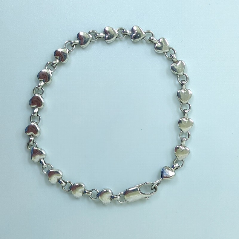 Tiffany Puff Heart Bracelet Silver - Image 7
