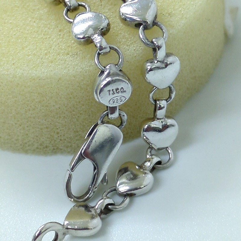 Tiffany Puff Heart Bracelet Silver - Image 14