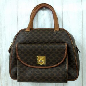 Celine Macadam Pattern Handbag Brown