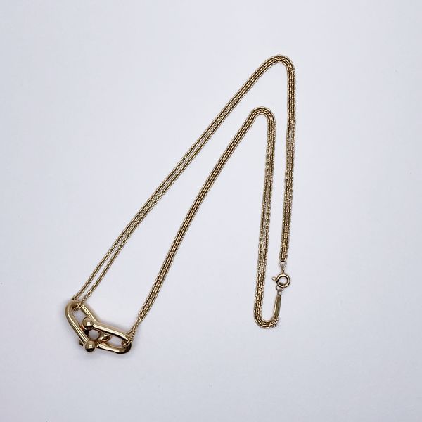 Tiffany Hardware Double Link Necklace Pink Gold - Image 3