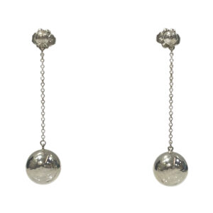 Tiffany Ball Drop Hardware Earrings Silver