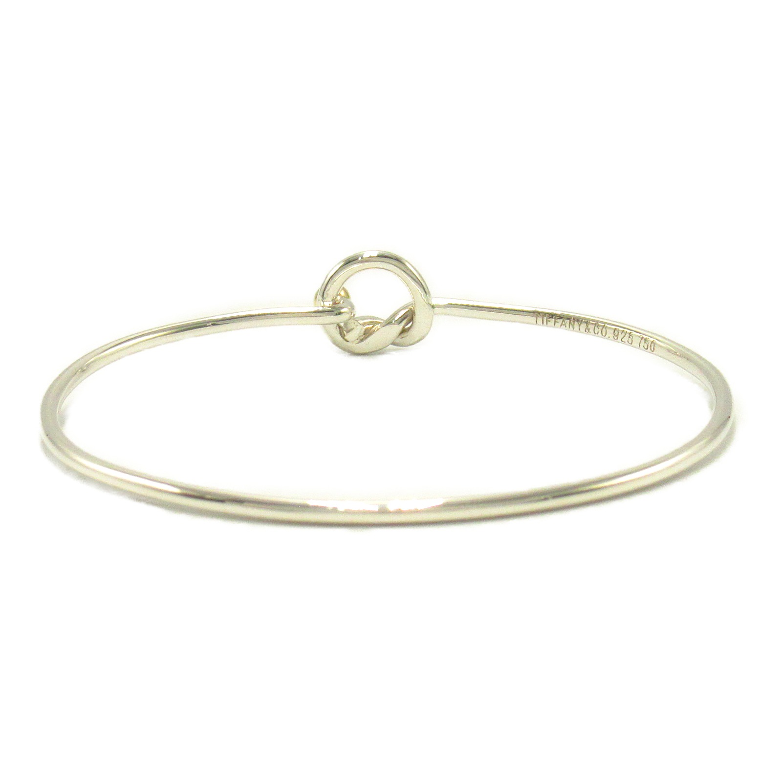 Tiffany Love Knot Bangle K18 Yellow Gold Silver - Image 2