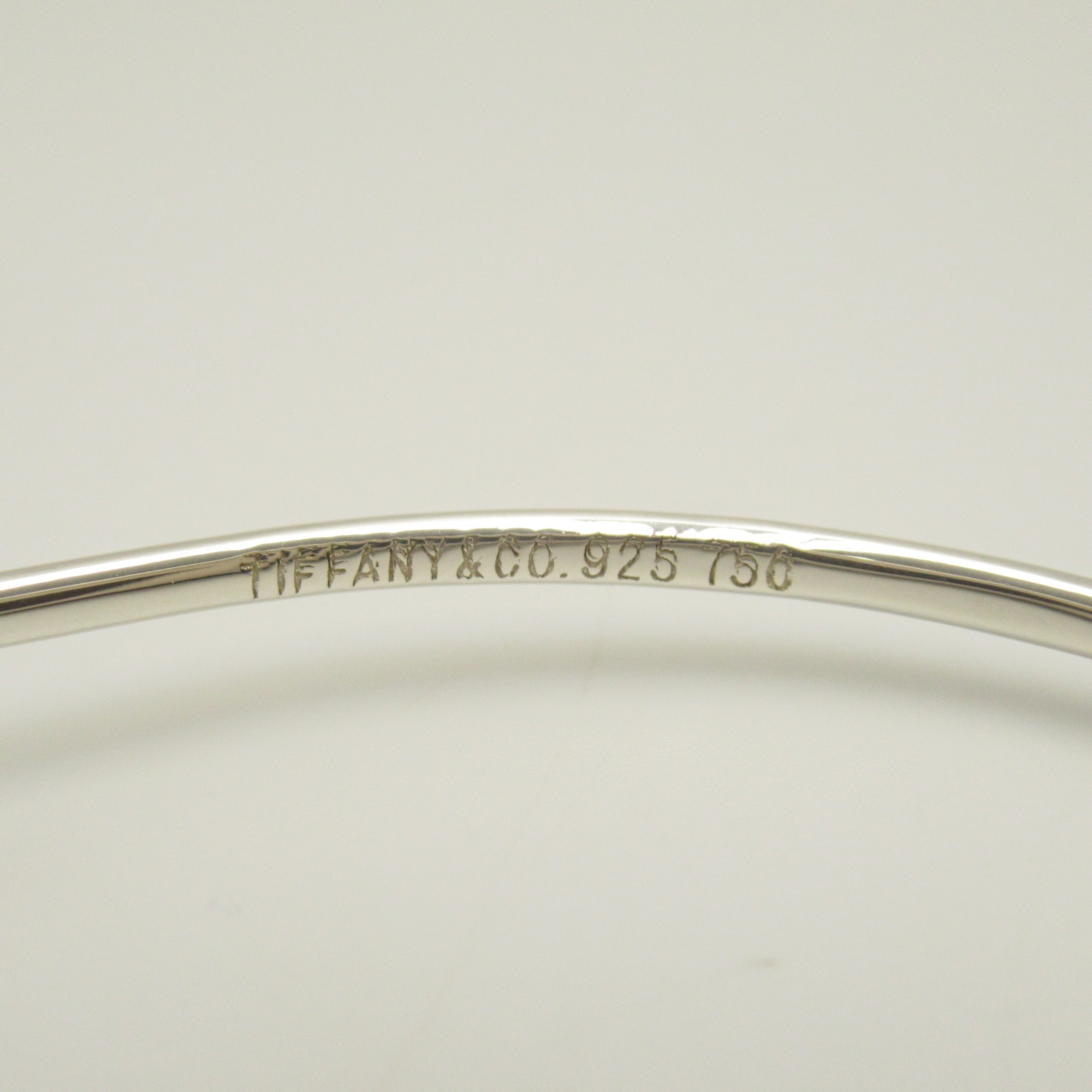 Tiffany Love Knot Bangle K18 Yellow Gold Silver - Image 4