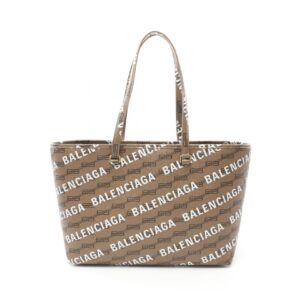Balenciaga Signature Shopper M BB Monogram Tote Bag Canvas Brown