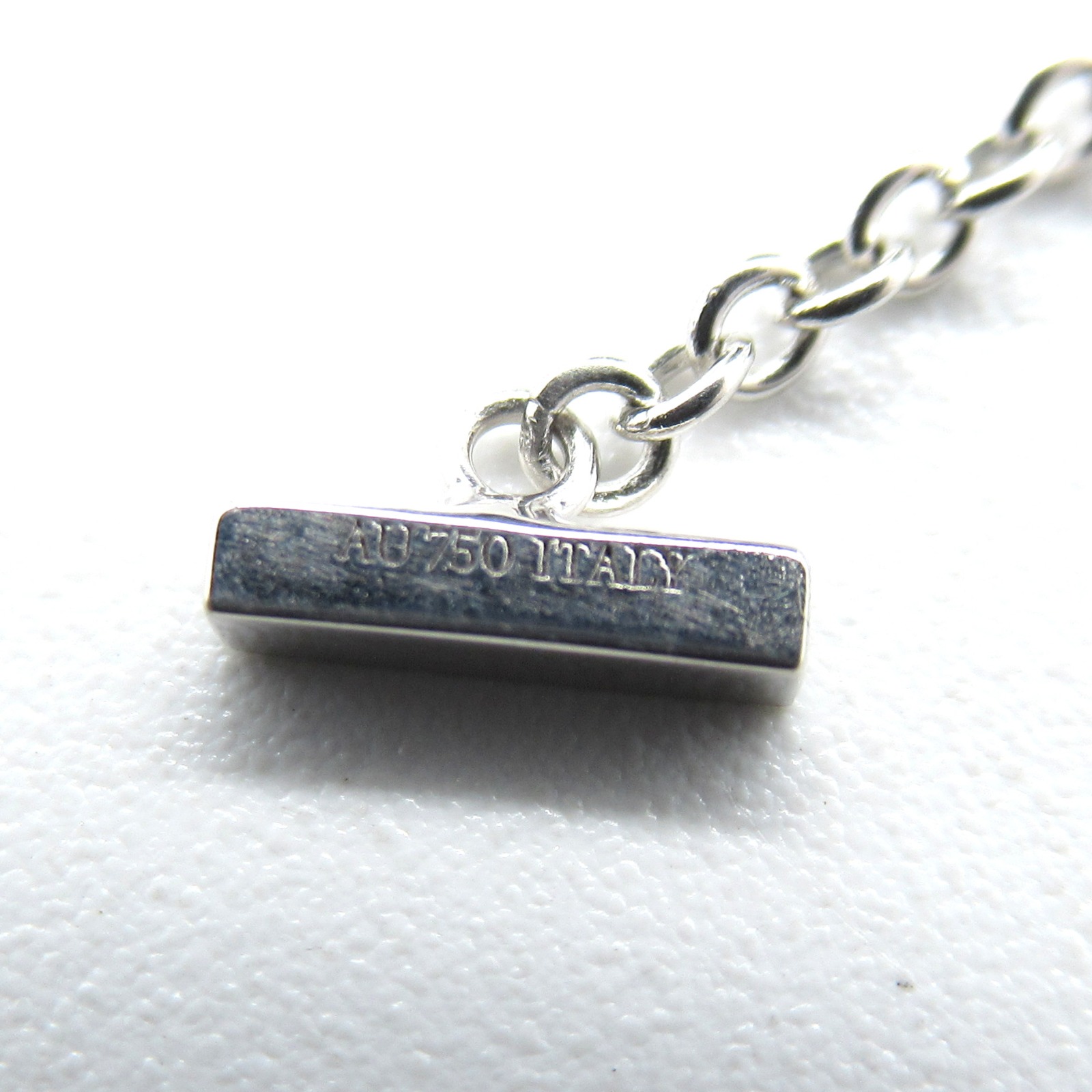 Tiffany T Smile Bracelet K18 White Gold Silver - Image 3