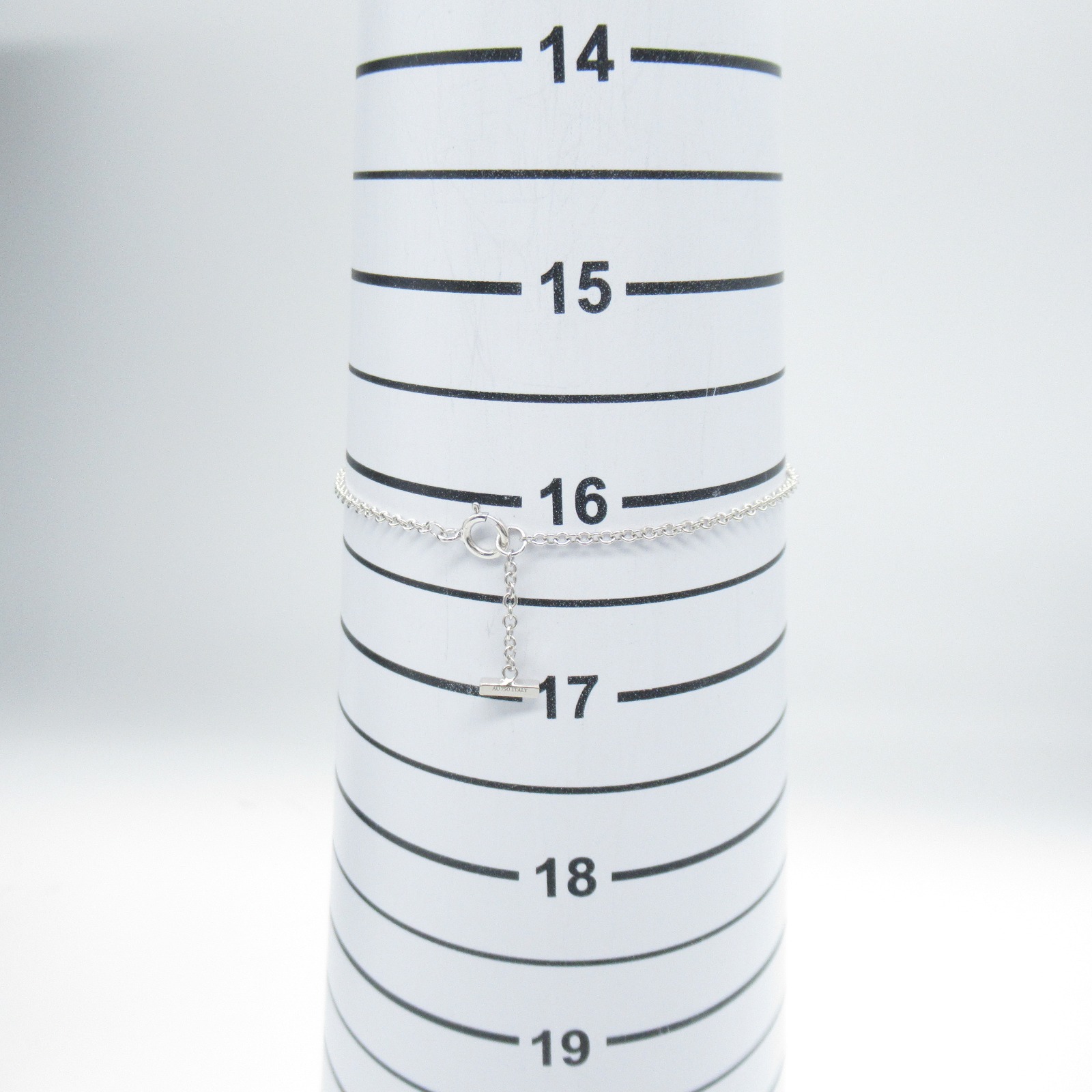 Tiffany T Smile Bracelet K18 White Gold Silver - Image 5