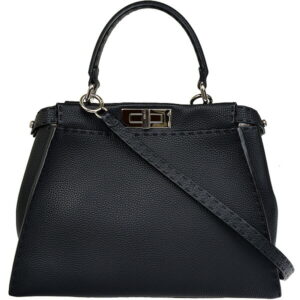 Fendi Selleria Peekaboo Handbag Black