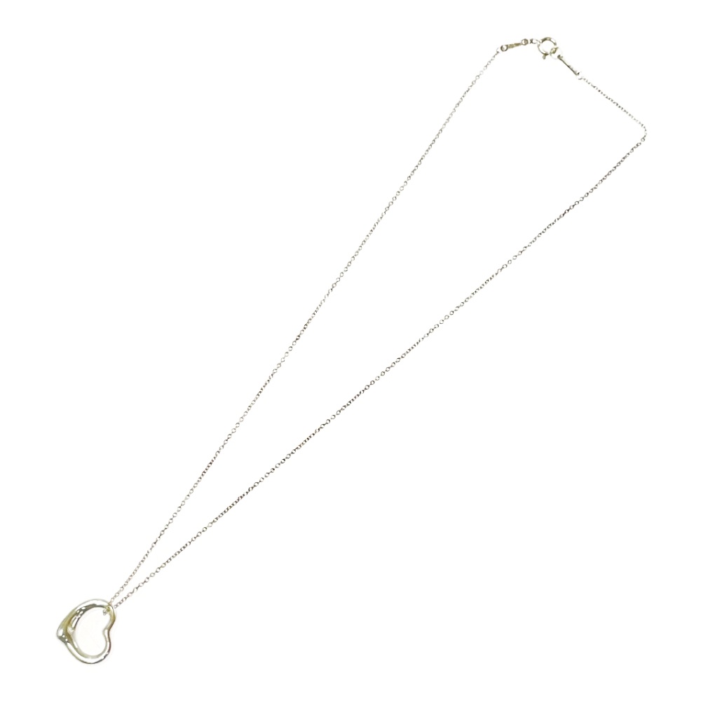 Tiffany Elsa Peretti Open Heart Necklace Silver - Image 2