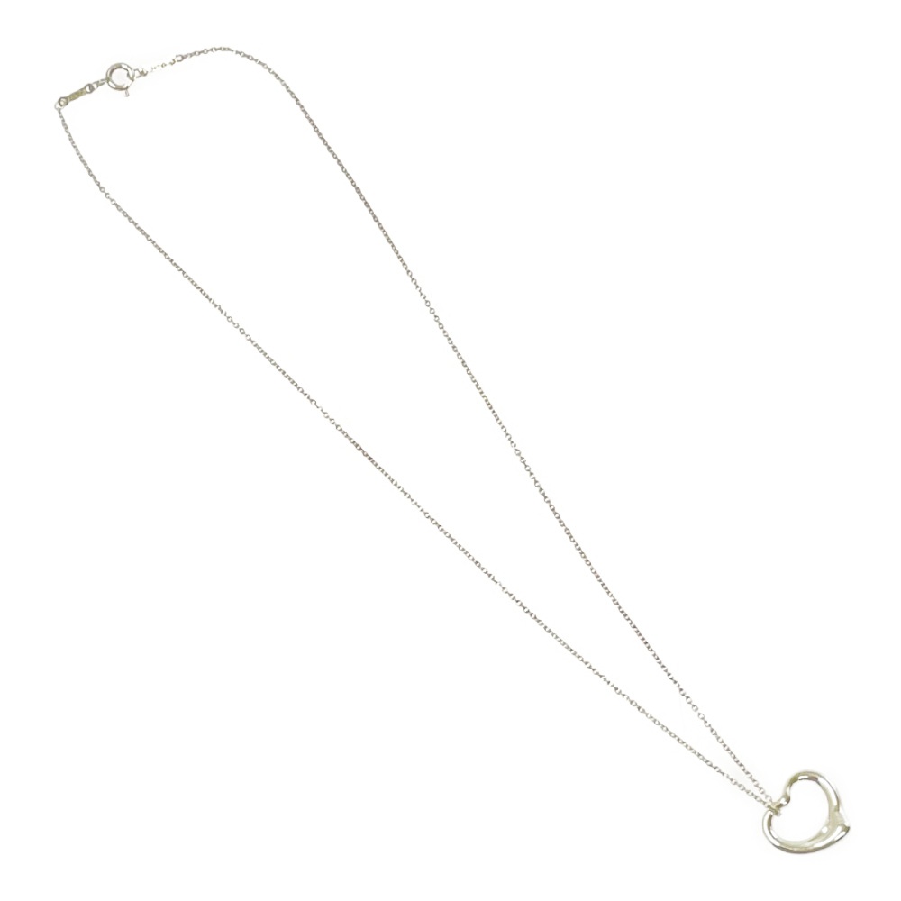 Tiffany Elsa Peretti Open Heart Necklace Silver - Image 3