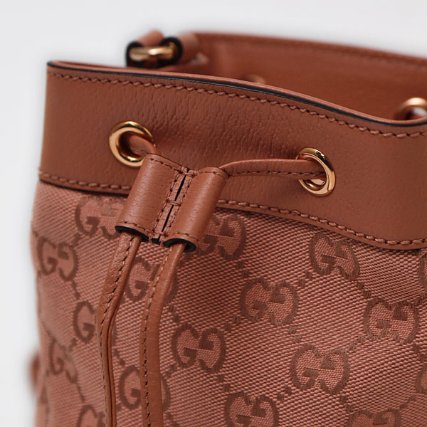 Gucci GG Canvas Mini Bucket Bag Pink - Image 3