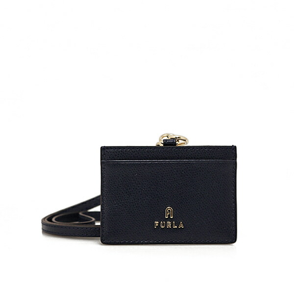 Furla Leather ID Holder Blue