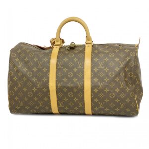 Louis Vuitton Monogram Keepall 50 Boston Bag Brown