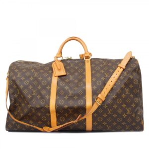 Louis Vuitton Monogram Keepall Bandouliere 60 Boston Bag Brown