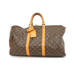 Louis Vuitton Monogram Keepall 50 Boston Bag Brown