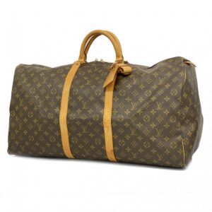 Louis Vuitton Monogram Keepall 60 Boston Bag Brown