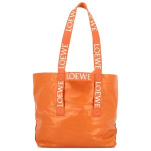 Loewe Fold Shopper Tote Shoulder Bag Orange