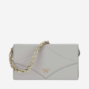 MCM Diamond Chain Wallet Bag Grey