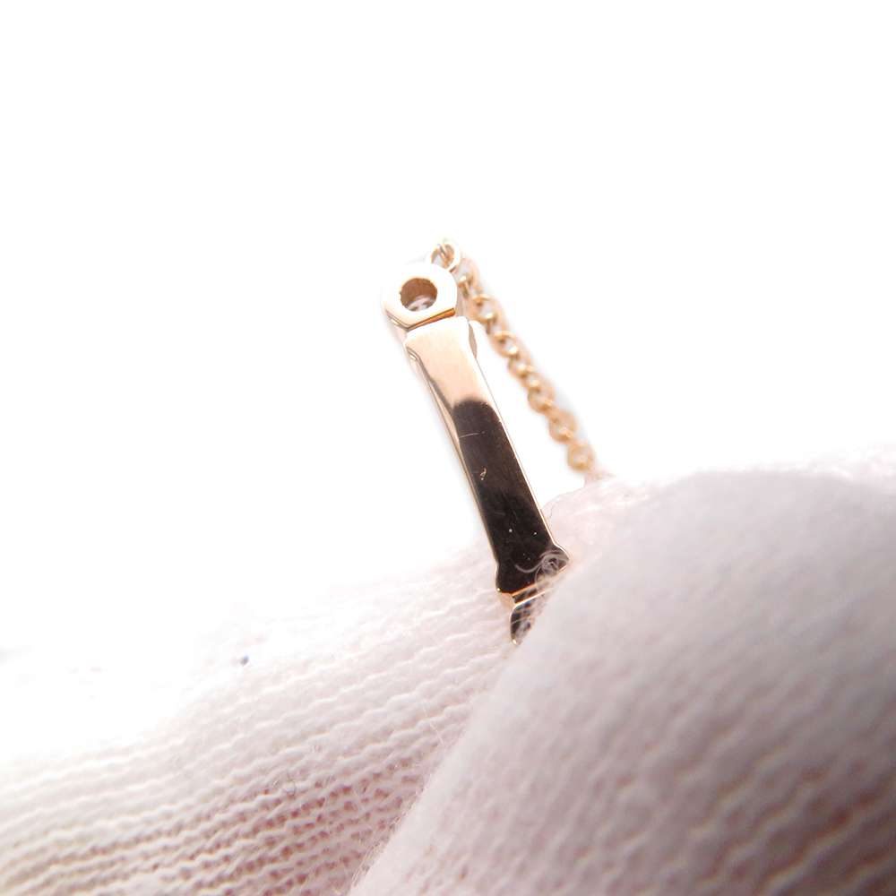 Tiffany Necklace Fleur de Lis Stem Diamond Pink Gold - Image 6