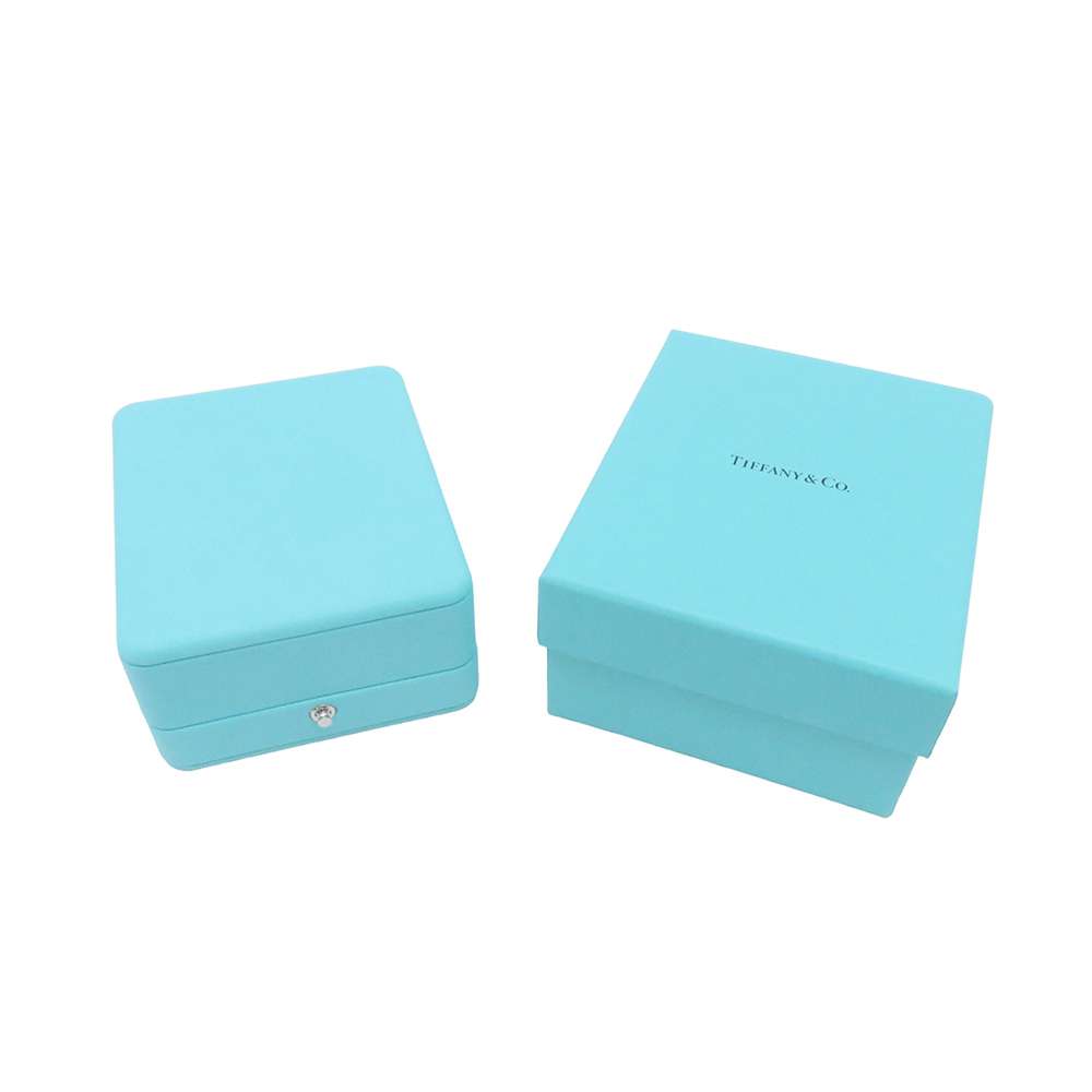 Tiffany Necklace Fleur de Lis Stem Diamond Pink Gold - Image 10