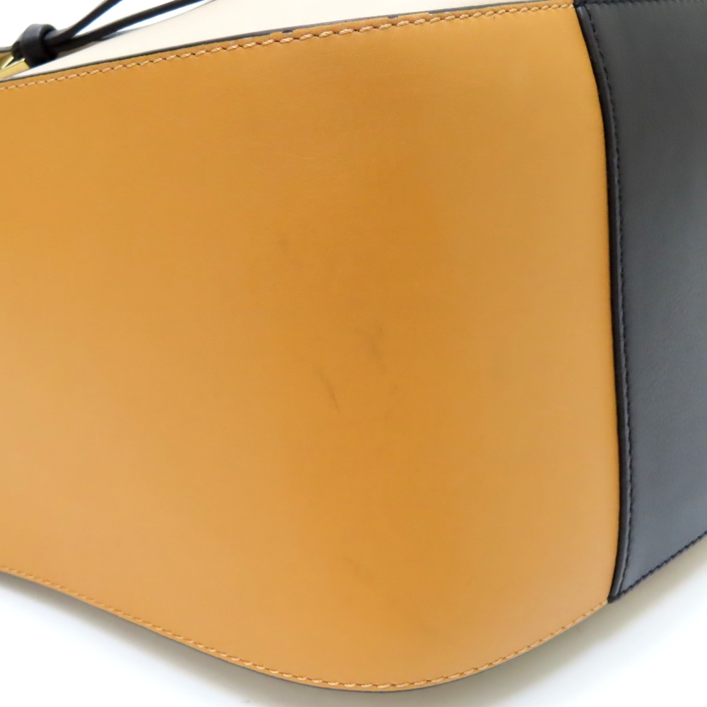 Loewe Hammock 2Way Bag Calf Brown Beige Black - Image 10