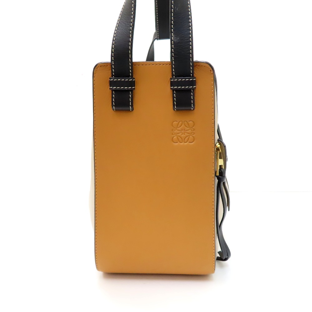 Loewe Hammock 2Way Bag Calf Brown Beige Black - Image 6