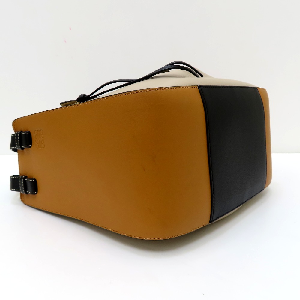 Loewe Hammock 2Way Bag Calf Brown Beige Black - Image 9